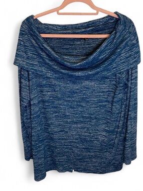 A.N.A blue off the shoulder top